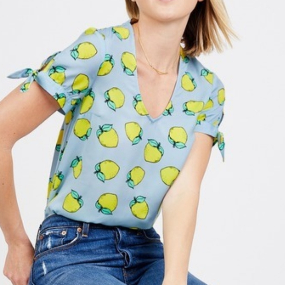 Lemon Print Blouse by ModCloth